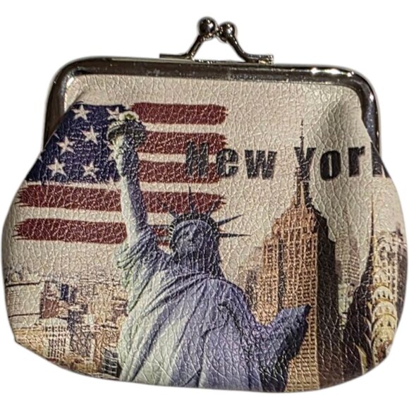 Classic Coin Purse with New York Print - Picture 3 of 3
